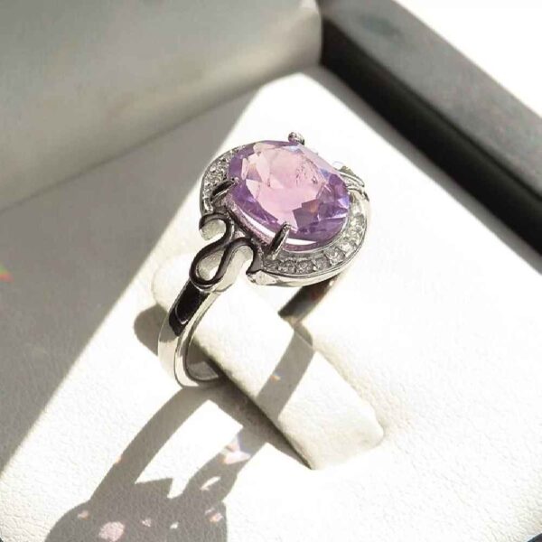 Purple Amethyst Silver Ring For Women Nazi