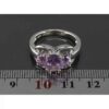 Purple Amethyst Silver Ring For Women Banafshe