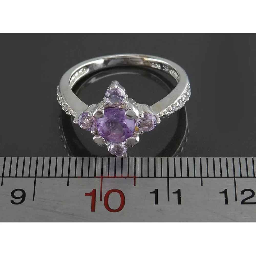 Purple Amethyst Silver Ring For Women Sara
