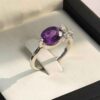 Purple Amethyst Silver Ring For Women Mehrnaz