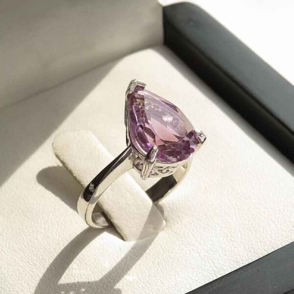 Purple Amethyst Silver Ring For Women Ashk