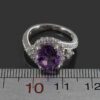 Purple Amethyst Silver Ring For Women Princess