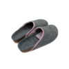 Soft Gray Women's Felt Slippers – Elegant and Comfortable
