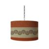 Fabric Pendant Light with Velvet Drum Lampshade Niaz