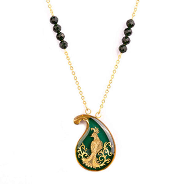 Persian Gold Plated Necklace for Women Artistic Chakavak