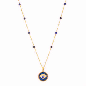 Persian Gold Plated Necklace for Women Janan with Evil Eye