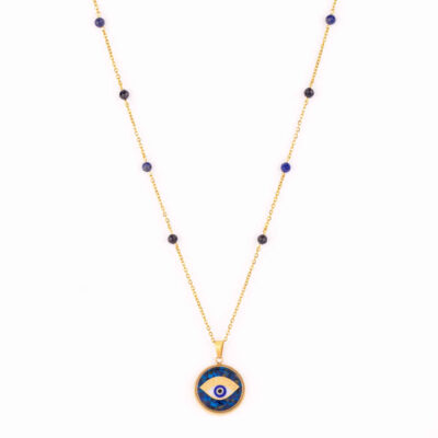 Persian Gold Plated Necklace for Women Janan with Evil Eye