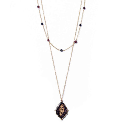 Persian Gold Plated Necklace for Women Minimalist Love