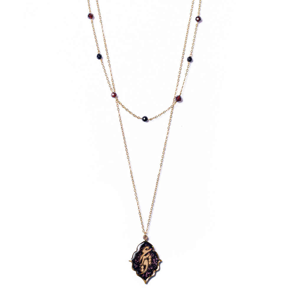 Persian Gold Plated Necklace for Women Minimalist Love