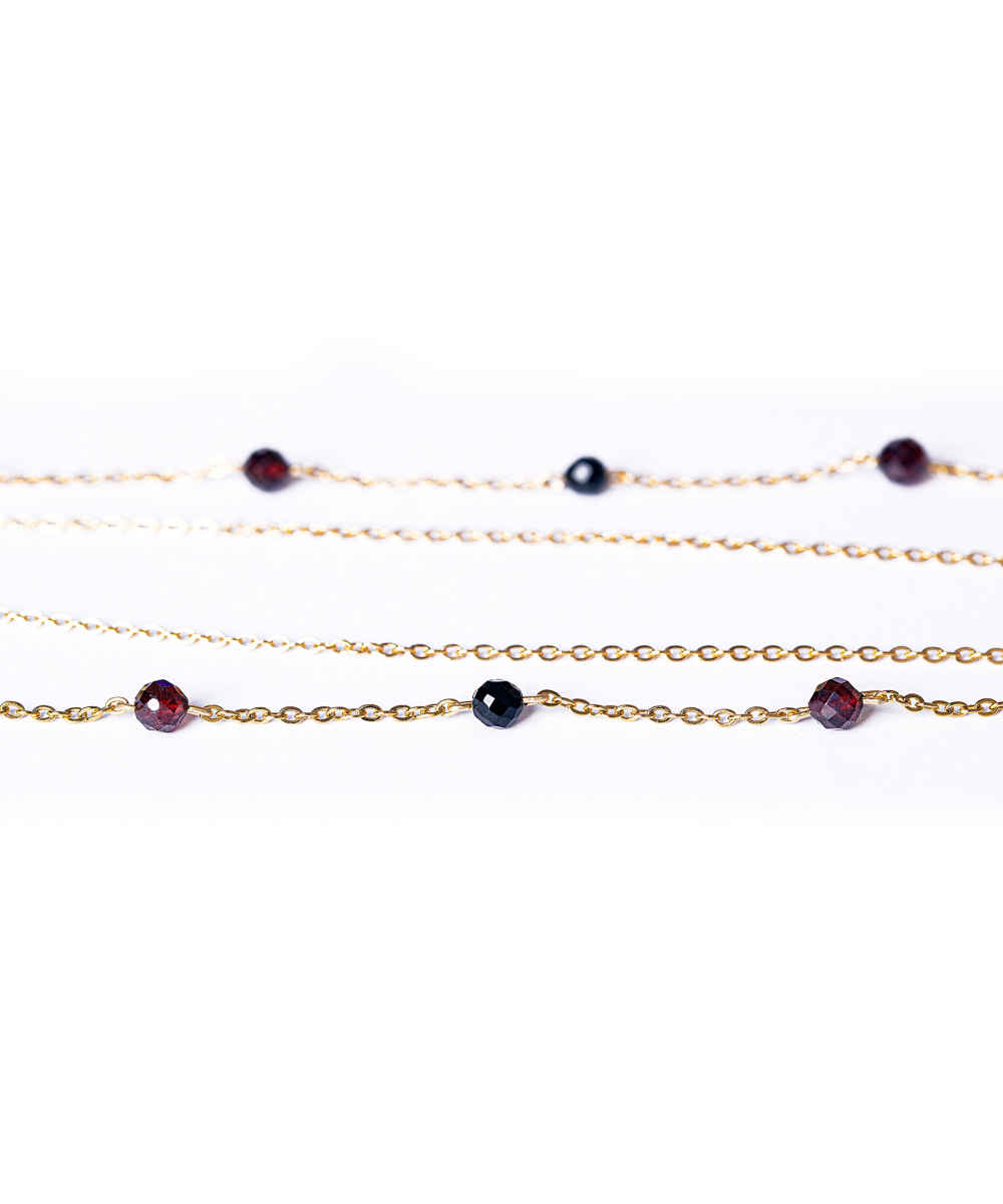 Women's Beaded Chain Link Necklace Model Love ShopiPersia