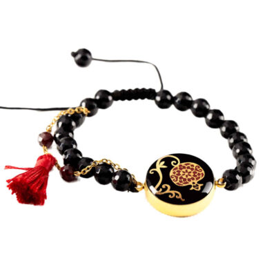 Persian Beaded Bracelet for Women – Black Anar