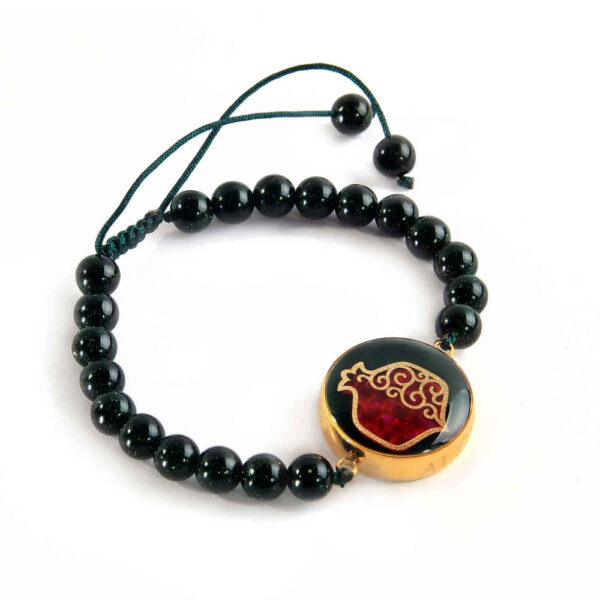 Persian Beaded Bracelet for Women – Black Naar