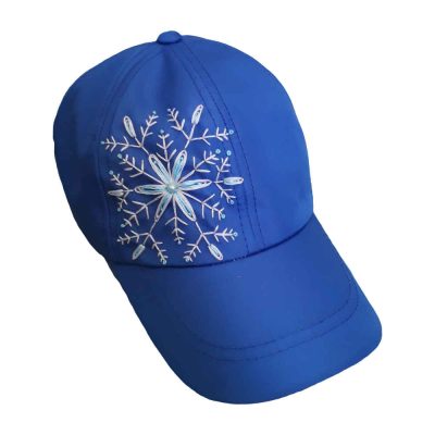 Women’s Blue Embroidered Cap – Model Avat