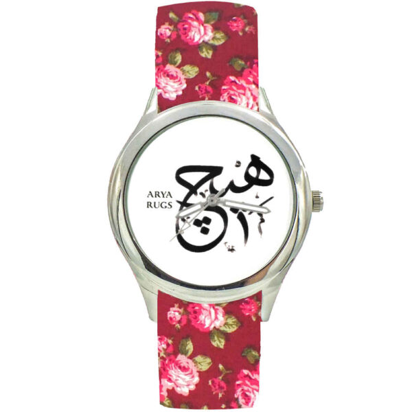 Women’s Floral Boho Fabric Tie Scarf Watch – Persian Calligraphy Hich