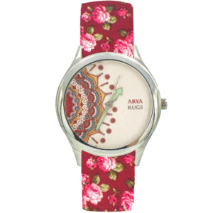 Women's Floral Fabric Strap Watch Model Karin