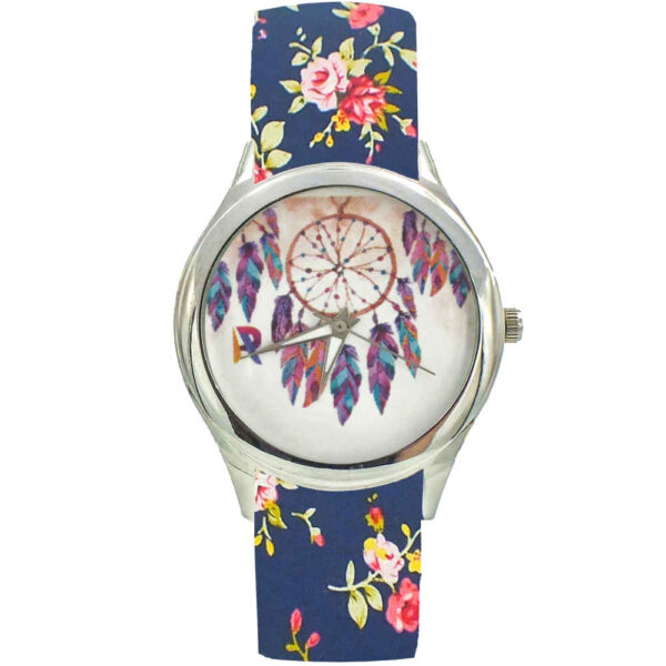 Women’s Floral Liberty Bohemian Fabric Tie Scarf Watch – Vafa