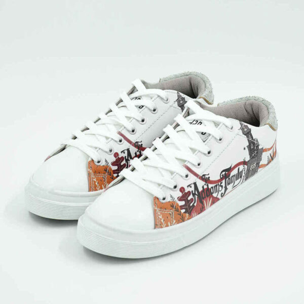 Graffiti Print Sneakers - Women's Chic Casual Shoes Model Adams
