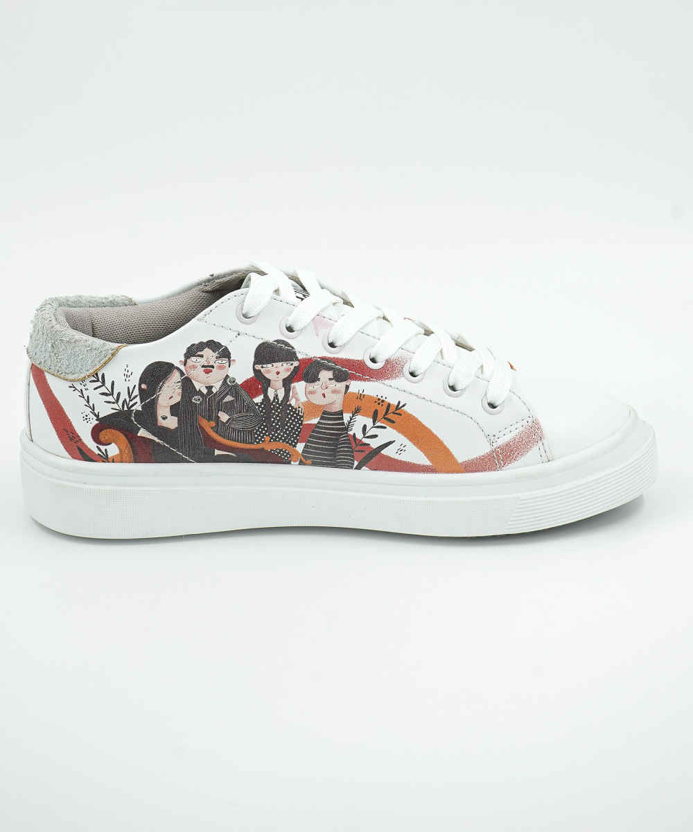 Graffiti Print Sneakers – Women’s Chic Casual Shoes Model Adams