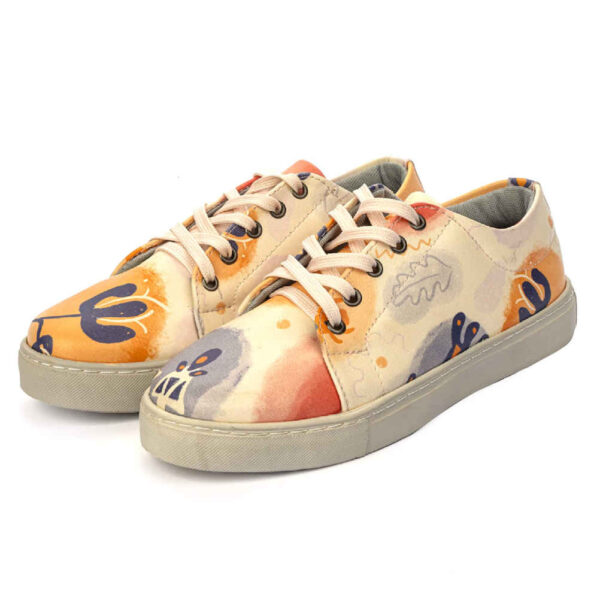 Graffiti Print Sneakers - Women's Chic Casual Shoes Model Alice