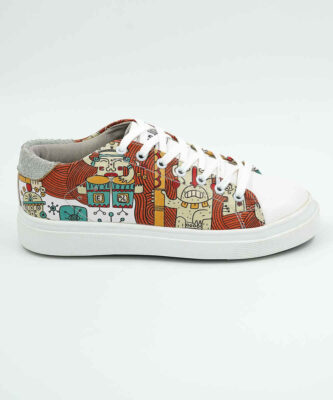 Graffiti Print Sneakers – Women’s Chic Casual Shoes Model Cartoon