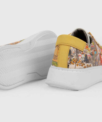 Graffiti Print Sneakers – Women’s Chic Casual Shoes Model City