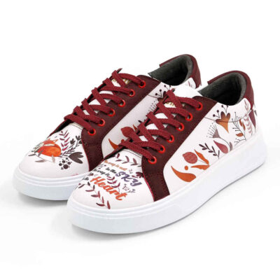 Graffiti Print Sneakers – Women’s Chic Casual Shoes Model Fox