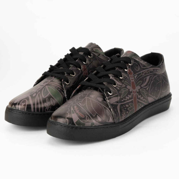 Graffiti Print Sneakers - Women's Chic Casual Shoes Model Javan