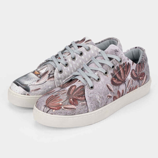 Graffiti Print Sneakers - Women's Chic Casual Shoes Model Shoka