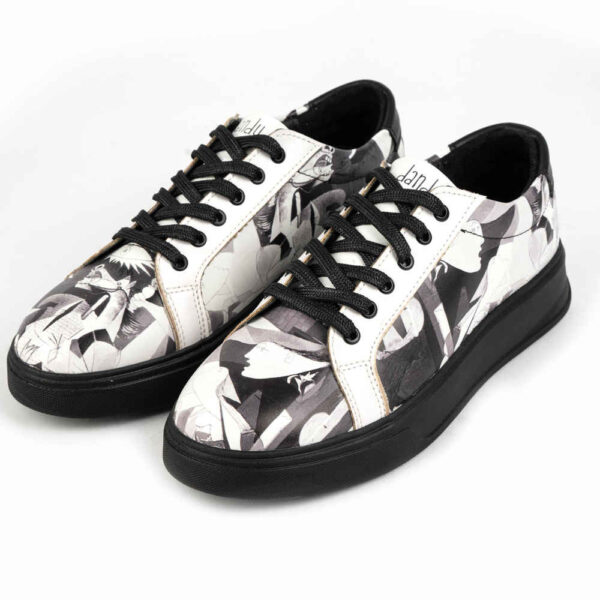 Graffiti Print Sneakers - Women's Chic Casual Shoes Model Vala