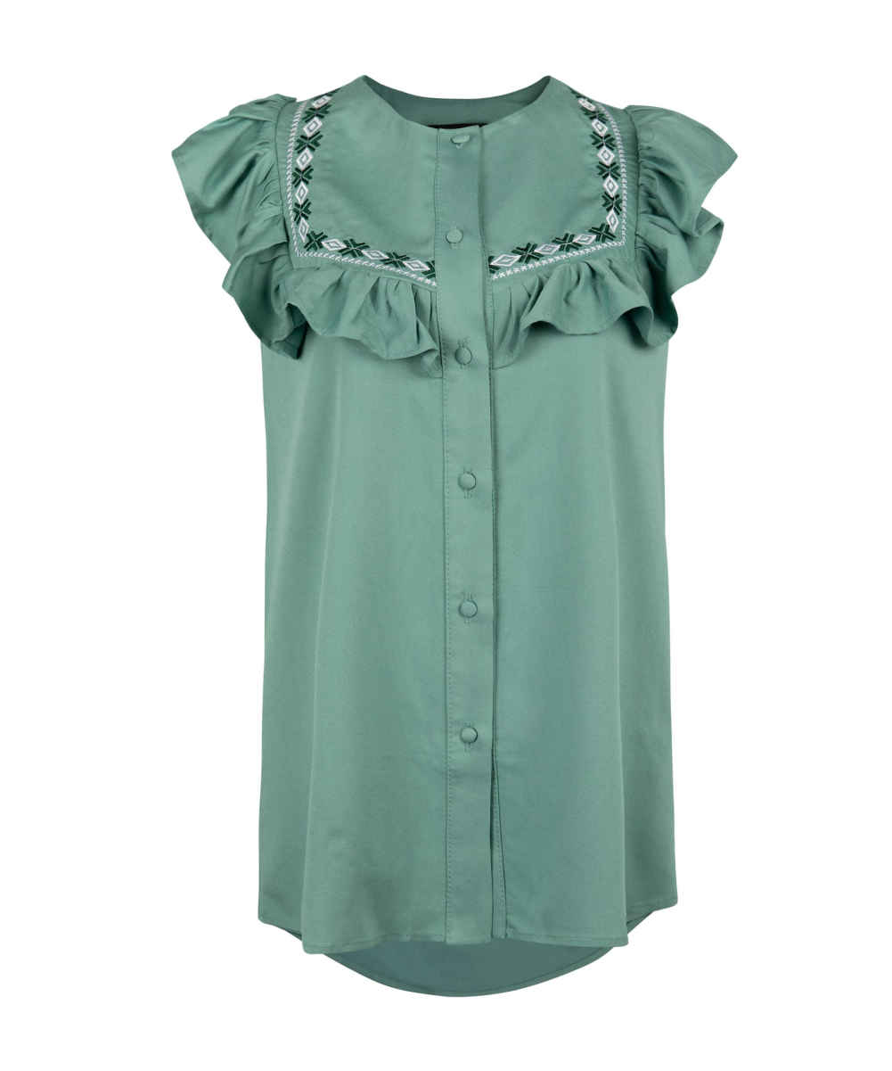 Women’s Short Sleeve Embroidered Shirt Bornos