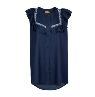 Women’s Short Sleeve Embroidered Shirt Bornos