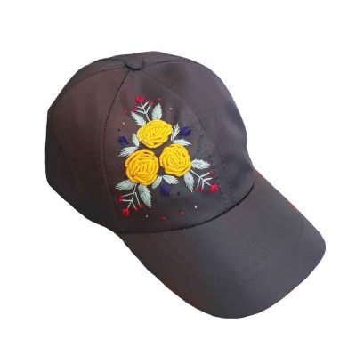 Women’s Gray Embroidered Cap – Model Raya