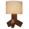 Accent Wooden Table Lamp Handcrafted Bahman