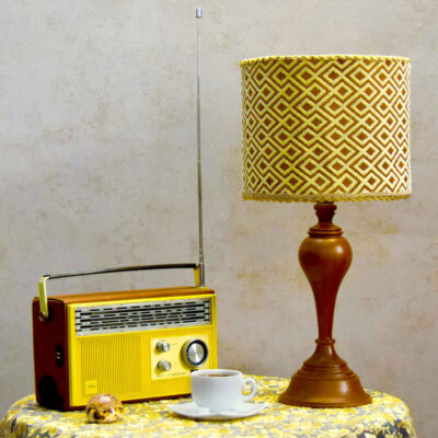 Accent Wooden Table Lamp Handcrafted Narnia