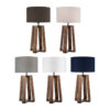 Accent Wooden Table Lamp Handcrafted Plus