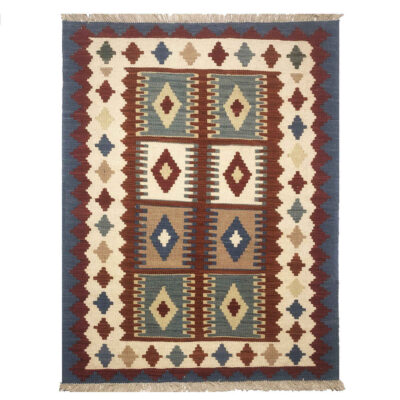 Persian Wool Kilim Rug Traditional Handwoven Model Alvan