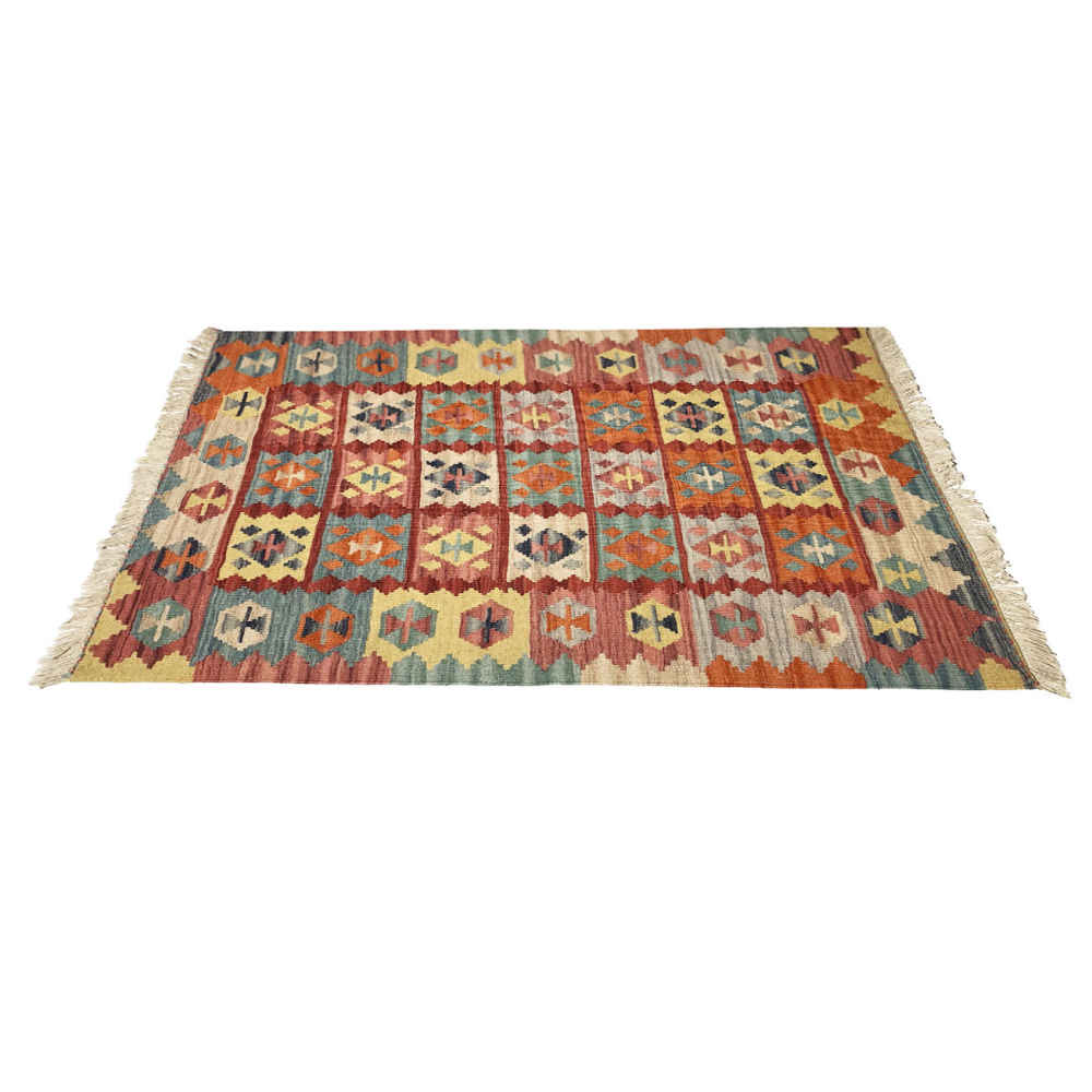 Persian Wool Kilim Rug Traditional Handwoven Model Doran