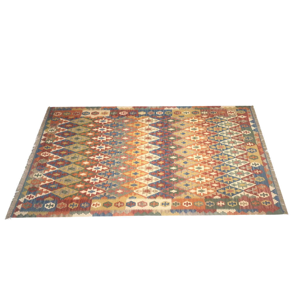 Persian Wool Kilim Rug Traditional Handwoven Model Elahe