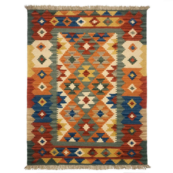 Persian Wool Kilim Rug Traditional Handwoven Model Elyas