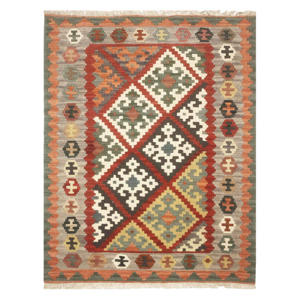 Persian Wool Kilim Rug Traditional Handwoven Model Hanan