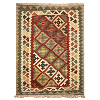 Persian Wool Kilim Rug Traditional Handwoven Model Haroon