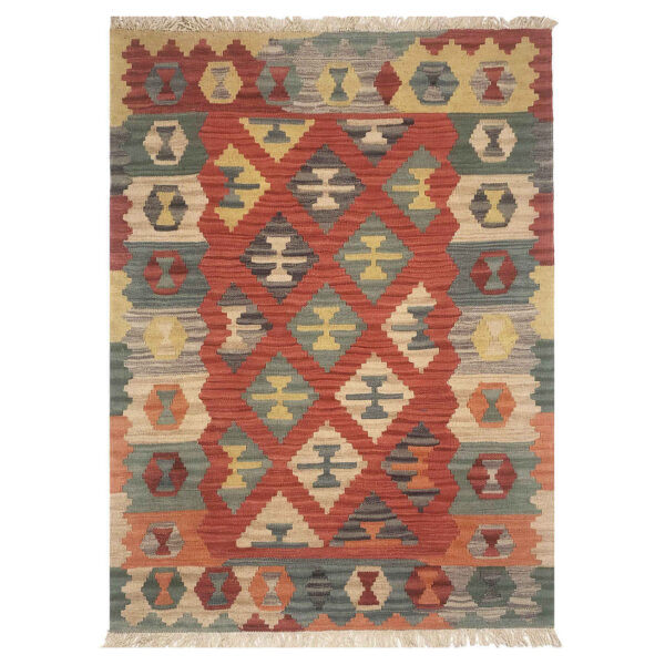Persian Wool Kilim Rug Traditional Handwoven Model Hila