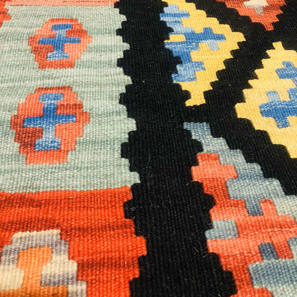 Flat Woven Geometric Wool Kilim Rug Model Viana ShopiPersia