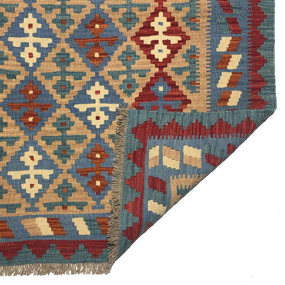 Flat Woven Geometric Wool Kilim Rug Model Yavar ShopiPersia