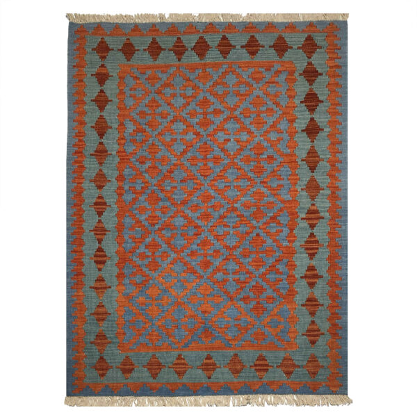 Persian Wool Kilim Rug Handwoven Traditional Qashqai Borna