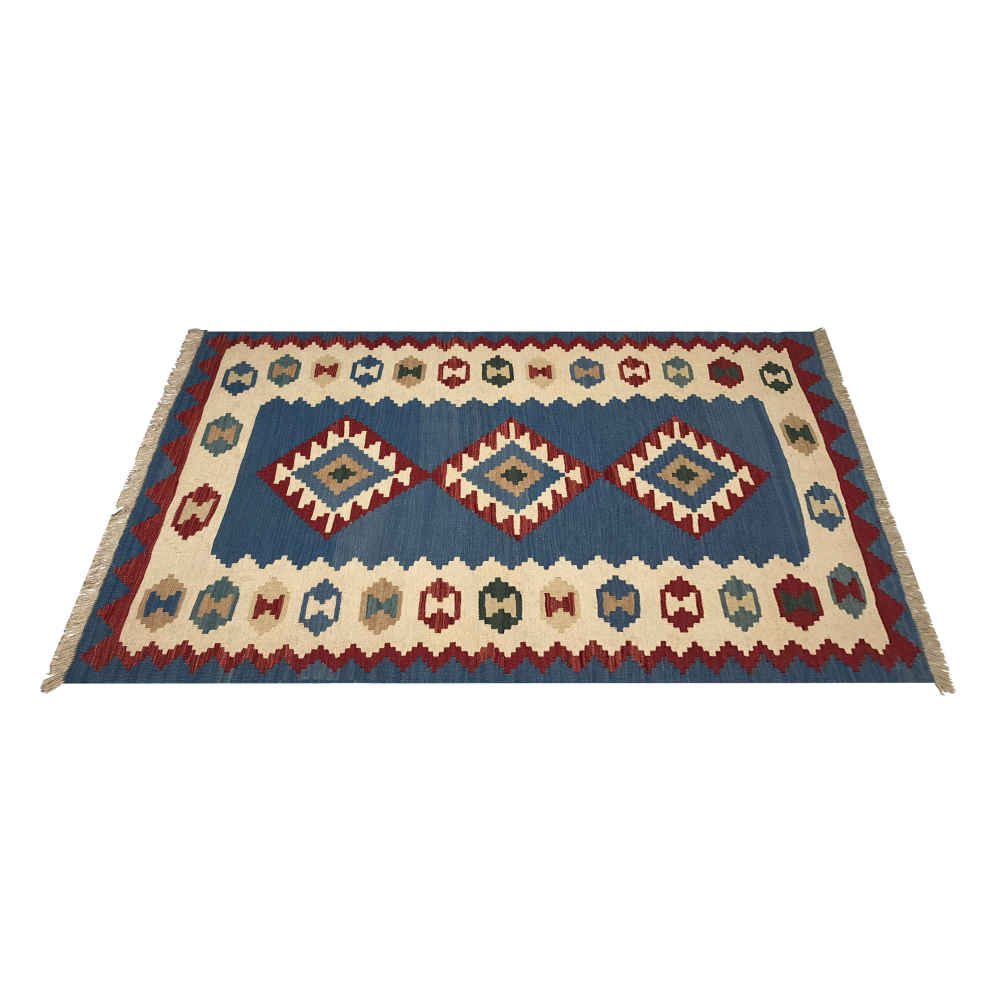 Flat Woven Qashqai Wool Kilim Rug Model Laleh ShopiPersia