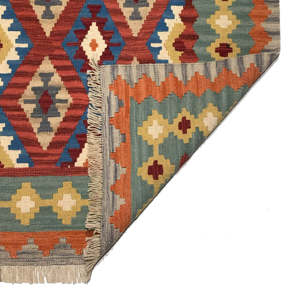 Persian Wool Kilim Rug Handwoven Traditional Qashqai Nahal