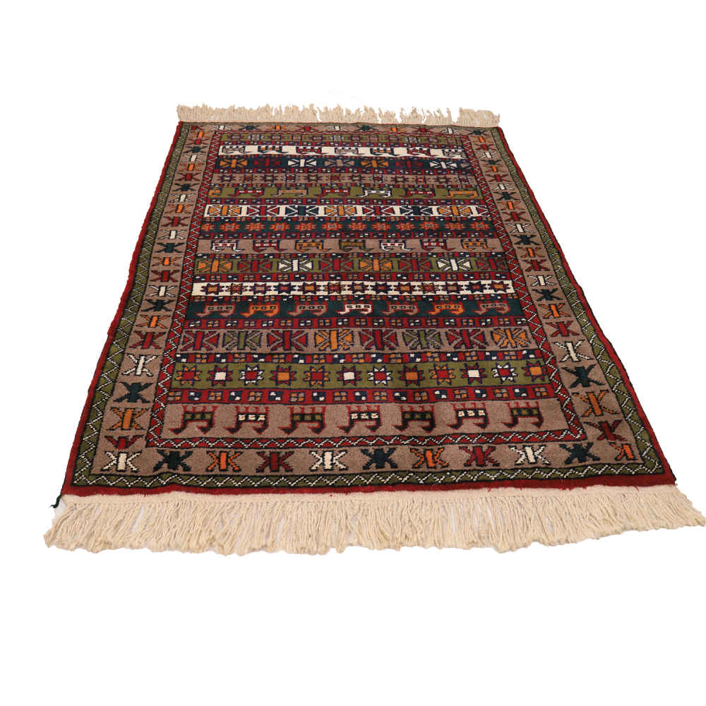 Persian Carpet Intricately Hand-Knotted Tribal Wool Maral