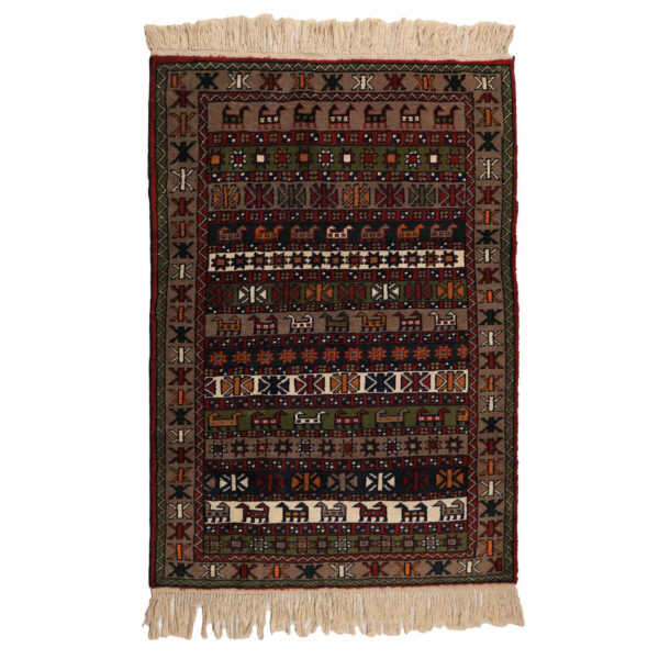 Persian Carpet Intricately Hand-Knotted Tribal Wool Maral