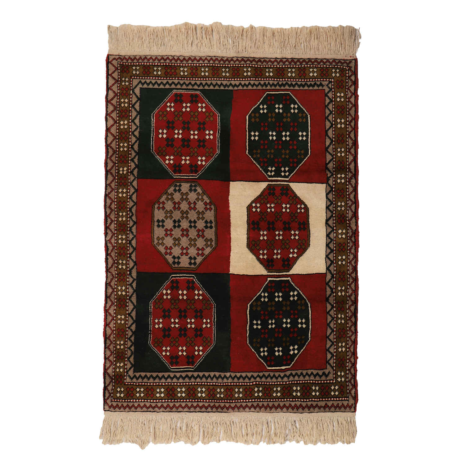 Persian Carpet Intricately Hand-Knotted Tribal Wool Raika
